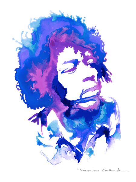 Jimi, acuarela