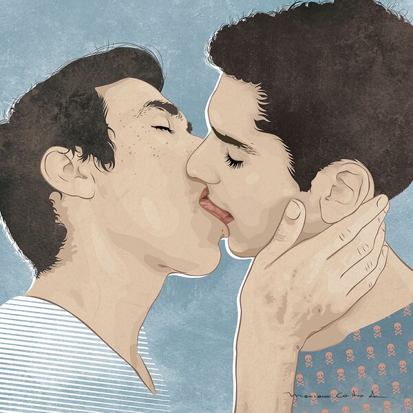 Beso 6, técnica mixta